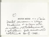 Cartão pessoal de Milton Moniz para Francisco da Costa Gomes