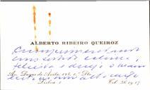 Cartão de Alberto Ribeiro Queiroz para Jorge Sampaio