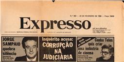 Recorte de jornal Expresso com entrevista a Jorge Sampaio