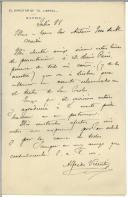 Carta de Alfredo Vicenti para António José de Almeida