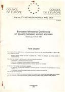 European ministerial conference on equality between women and men