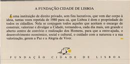 Folheto sobre a Fundação Cidade de Lisboa