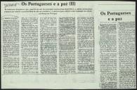 Os portugueses e a paz (II)