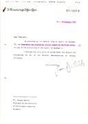 Cópia da carta do Ministro dos Assuntos Externos de Itália para Jacques Delors
