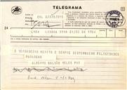 Telegrama de Alberto Galvão Teles para Jorge Sampaio