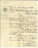 Carta do livreiro Francisco França Amado para António José de Almeida.