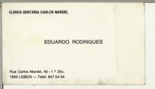 Cartão pessoal de Eduardo Rodrigues